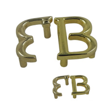 Letter "Bb" Gold Metal Tag for Handbag
